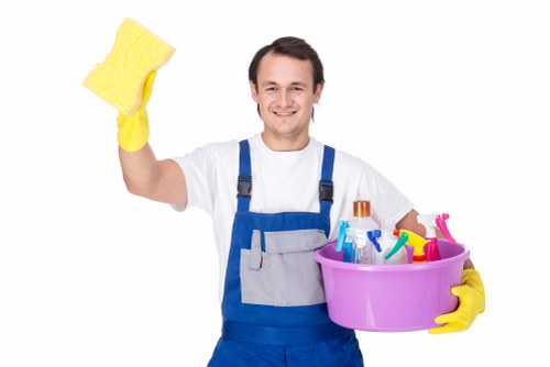 Ruislip Cleaner staff performing thorough cleaning in a bright interior