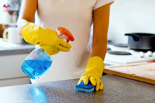 Professional turnover cleaning in a Ruislip kitchen and dining area