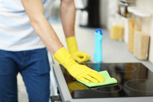 Detailed bathroom cleaning during a tenancy clean in Ruislip
